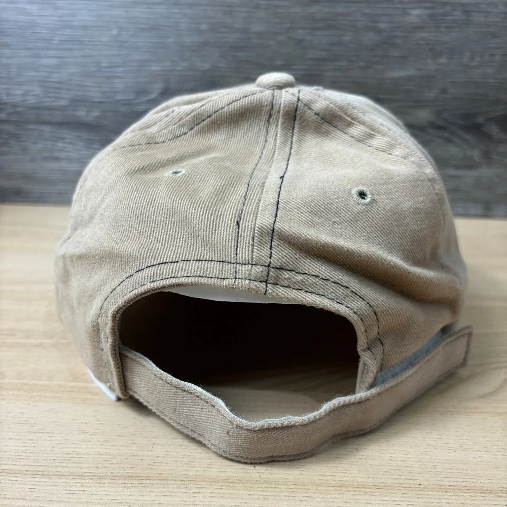 Turbot Hills Golf Hat Cap‎ Strap Back Brown Adjustable